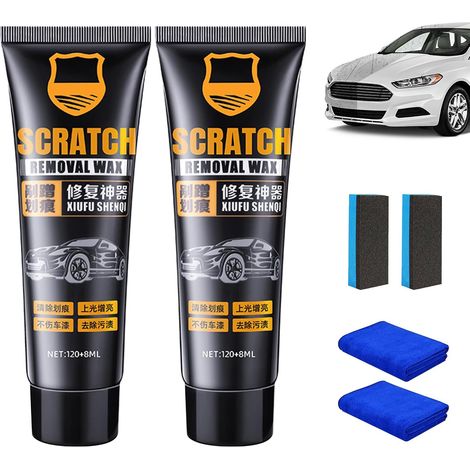 Autopolierset, 2-teiliges Set, Politur und Kratzerentferner für Fahrzeuge, Kratzerentferner für verschiedene Oberflächen, zum Entfernen leichter Kratzer (1/5)