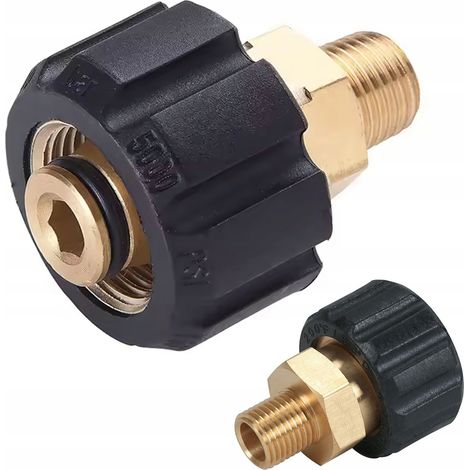 Rosfix Adapter M22-14 mm auf 1/4" Außengewinde – Reduziergewinde  Messing O-Ring  für Hochdruckreiniger
