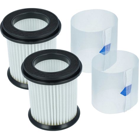 vhbw 2x filtre remplacement pour INSE 343924, 210410L10 pour aspirateur - filtre HEPA noir / blanc