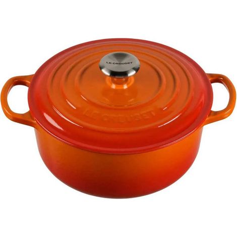 le-creuset Signature cocotte fonte émaillée orange 20 cm