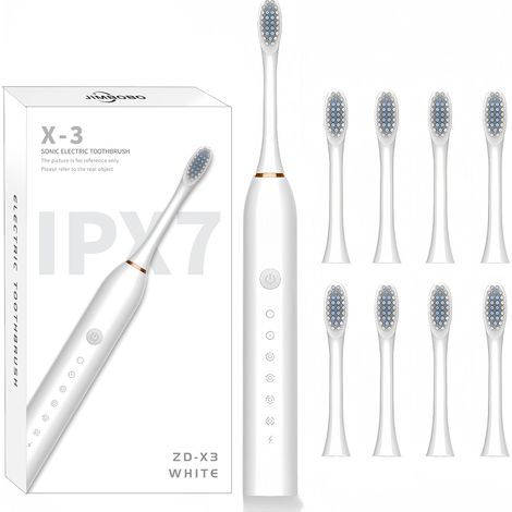 Brosse à dents électrique intelligente et entièrement automatique, à poils souples pour adultes, six modes de nettoyage par vibration-AquaForge
