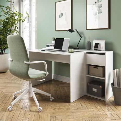 Scrivania Ben, Bianco, 145 x 46.4 cm, Vicco (1/5)