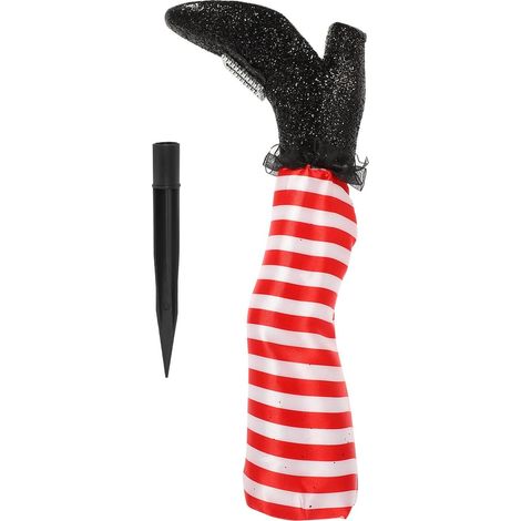 Halloween Beindekoration Gartenhexenbeine mit Erdspieß für
