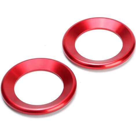 2 pièces anneau décoratif enceinte audio en alliage d'aluminium rouge pour Honda Civic 10 (1/5)