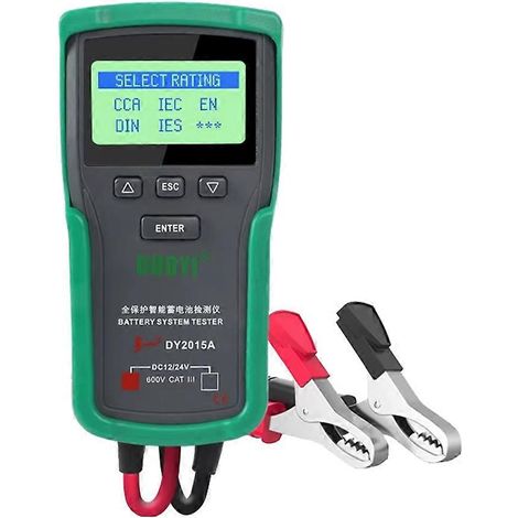 DUOYI 12V und 24V Kfz-Batterietester, digitales automatisches Ladegerät für Wechselstrombatterien, Kfz-Bleiakkumulator DY2015A (1/5)