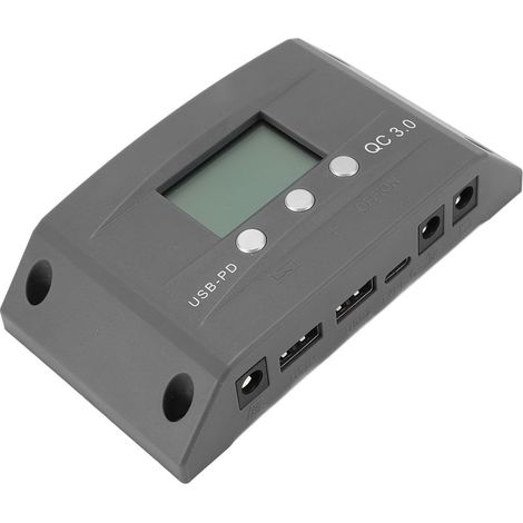 Contrôleur de charge solaire MPPT 12 V 24 V auto-adaptatif Port DC LCD LED double USB régulateur de panneau de réglage intelligent pour camping extérieur 80 A. (1/5)
