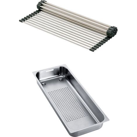 Set accessoires cuves et éviers Aton Inox : Rollmat + panier égouttoir - Franke (1/3)
