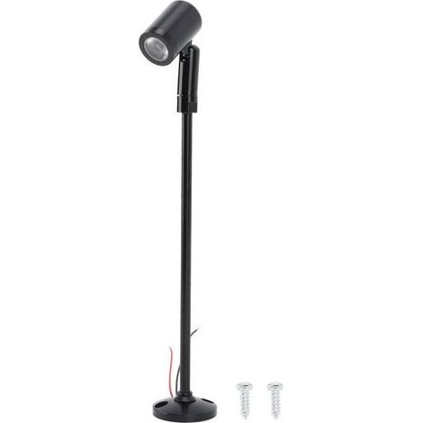 Projecteur LED Mini pour vitrine bijoux – 21 cm, aluminium, 12 V CC, lumière blanche, montage vertical (1/5)