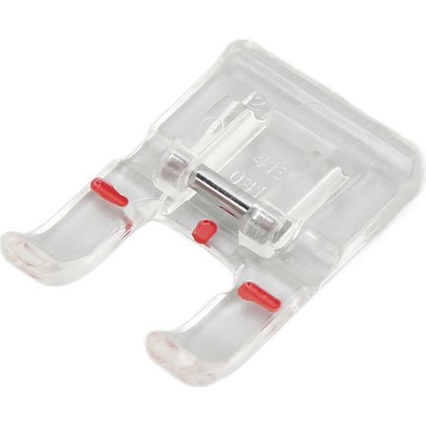 Pied-de-biche transparent et résistant à l'usure, accessoire de machine à coudre avec fonction auxiliaire, compatible avec les modèles Viking Group 1 à 8. (1/5)