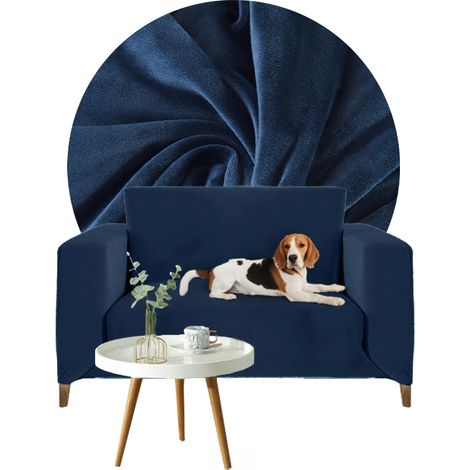 Sofabezug für 1-Sitzer-Sofa, Schlafsofa, Marineblau