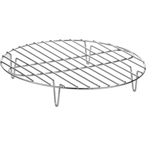 Grille de cuisson ronde en acier inoxydable Ø 27 cm, support épais pour four, vapeur et refroidissement (1/5)