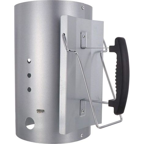 Cheminée d'allumage, Rapidfire Starter - allume-feu compact avec deux poignées, barbecues à charbon et +, aide à l'allumage pour charbon et briquettes (1/5)