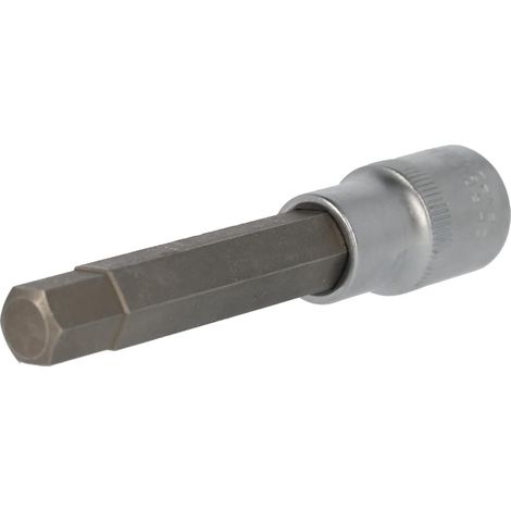 1 - Douille six pans creux - Acier chrome vanadium - Entraînement carré 1/2&34 - Longueur 100 mm - Taille 11 mm - Pour mécanique et bricolage - Chromé mat - 10x1,1 cm