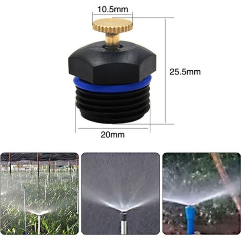 10 x Tête de Gicleur Arbuste 1/2 po Ajustable Atomisation Par RÉfraction Pour Pelouse Serre Arrosage