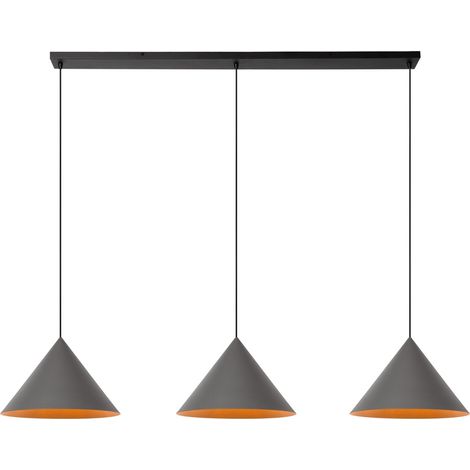 Lampe pendante à 3 lampes Spitze gris - 21440/03/36 (1/3)