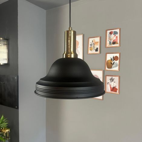 bamyum Ulmete Suspension Luminaire Vintage, Lustre Salon de 26 cm en Métal, Lampe E27 pour Chambre, Salle à Manger (1/5)