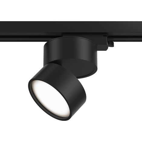 Faretto Per Binario Tondo Orientabile Onda In Metallo 12W Nero 1 Luce Calda (1/2)