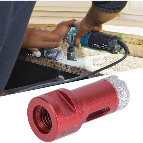 Scie cloche diamant M14 22mm pour marbre carrelage céramique, trépan meuleuse (1/4)