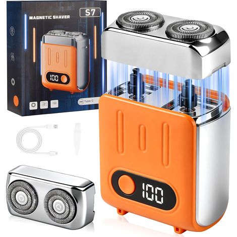 Mini Rasoir Électrique Homme, Rasoir de Voyage avec Double Tête Flottante (1/5)