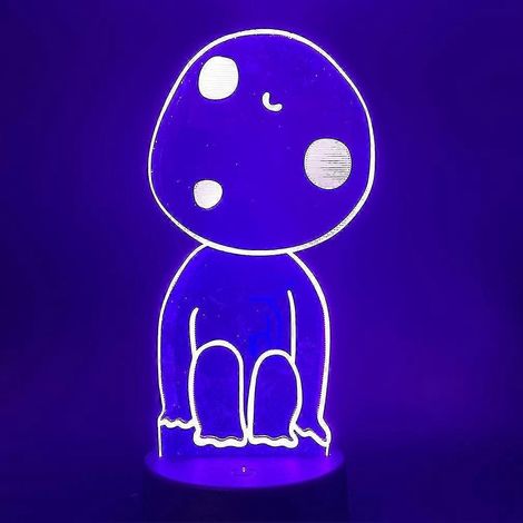 Veilleuse LED 3D Princesse Mononoké, lampe de table pour chambre d'enfant (1/2)