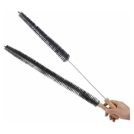 QORVA-Brosse de nettoyage pour machine à laver (noire, 70 cm et 75 cm), brosse pour conduit d'évacuation du sèche-linge (brosse pour paroi intérieure)