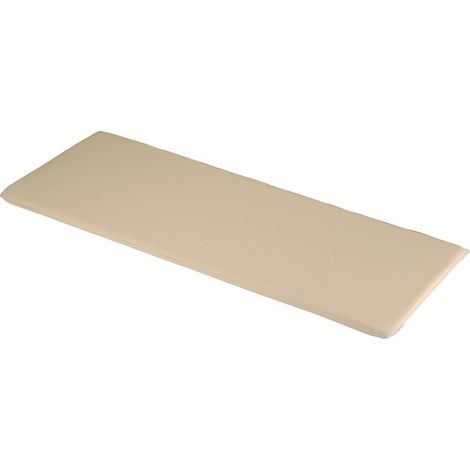 3 Seater Bench Outdoor Garden Furniture Cushion - L141 x W48 x H4 cm - Cream