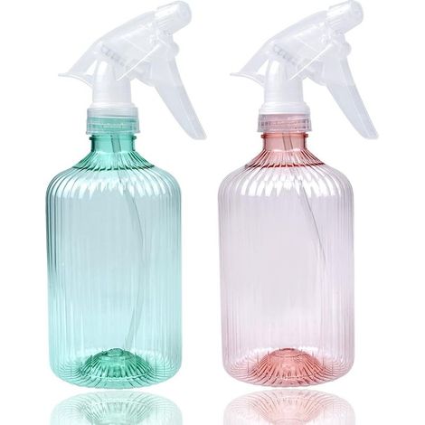 2Pcs 500 ML Pulverisateur Vide, Flacons Pulvérisateurs Vaporisateur Boîteilles en Plastique Boîteille de Pulvérisation Vide Spray Boîteilles Transparent Flacon Spray Vide, pour Coiffure Plante Fleurs- (1/5)