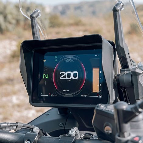 Passend für CFMoto 800MT Motorrad-Instrumententafelrahmen, Instrumentenclip, Sonnenblende, LCD-Schutzabdeckung Zubehör