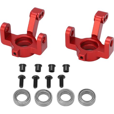 Pièce de direction pour voiture RC en alliage d'aluminium, bras de pivot pour Traxxas Latrax Teton 1/18, rouge. (1/5)