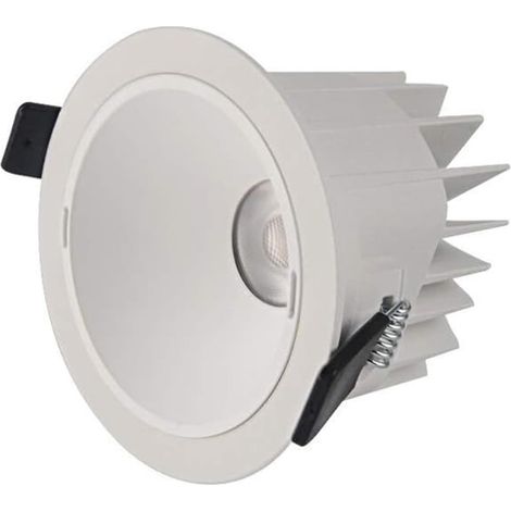 Encastrable rond en aluminium 15 W 4500 K LED robuste, étanche et antibuée, idéal pour salle de bain, salon et cuisine. Économies d'énergie. (1/5)