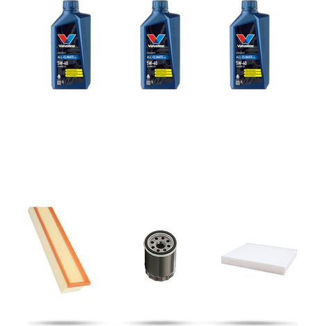 Kit tagliando 3 FILTRI e 3L OLIO compatibile con Lancia Musa 1.4 8v 57kw dal 2006 (1/5)