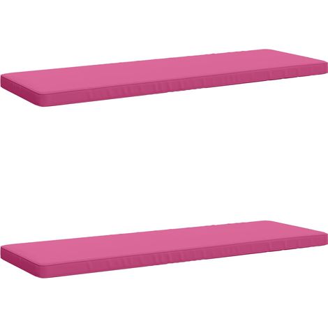2pcs Coussins de banc, Coussins d'extérieur 100 % polyester Rose (1/5)