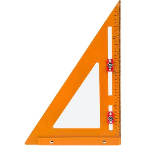 Équerre de charpente 2 en 1, équerre de positionnement triangulaire, outil d'équerre de charpente, équerre triangulaire réglable, rapporteur pour le travail du bois, A (1/4)