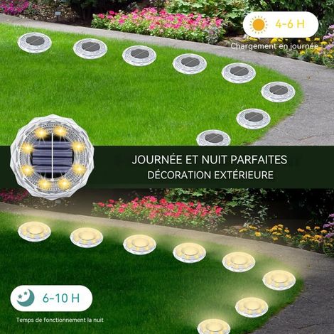 JSSEVN - LED-Solar-Außenstrahler, Gartenleuchte im Diamant-Design, warmes Licht, Edelstahl (1/5)