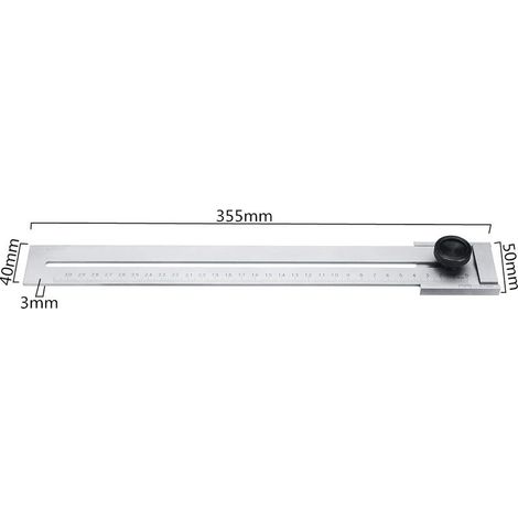 Jauge de marquage de coupe de vis 0-200 mm/0-250 mm/0-300 mm pour le travail du bois, la mesure de l'acier au carbone, outil de jaugeage de 0.1 m (1/4)