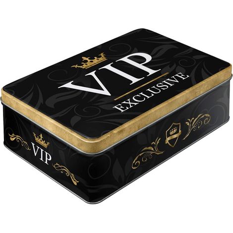 Nostalgic-Art Contenitori di Latta retrò Piatti VIP Exclusive – Idea Regalo per Persone Speciali, Scatola con Coperchio, Design Vintage, 2,5 l (1/4)