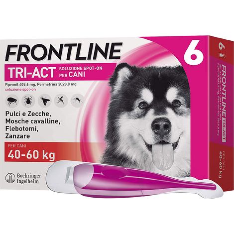 ANTIPARASSITARIO 'FRONTLINE TRI-ACT' cani 40/60 kg - 6 pipette ml 6 - FRONTLINE