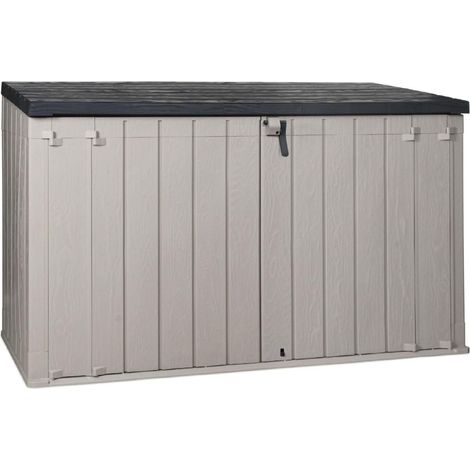 Toomax Stora Way plus 3XL da 2770 litri, capanno porta attrezzi 216x109x140h cm, colore grigio talpa/antracite, porta biciclette con coperchio assistito, resistente ai raggi UV, per esterni