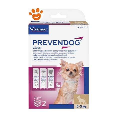 Virbac Dog Prevendog Collari 35 cm 0-5 Kg - Virbac Dog Prevendog Collari 35 cm 0-5 Kg - Confezioni Da 2 Collari