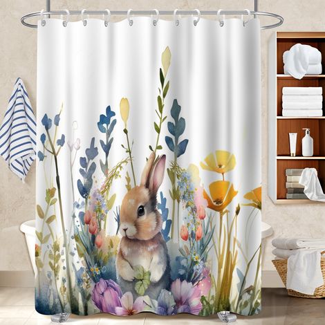 Rideau polyester pour douche 180x180 design rideau imperméable pour un coin douche ressourçant (1/5)