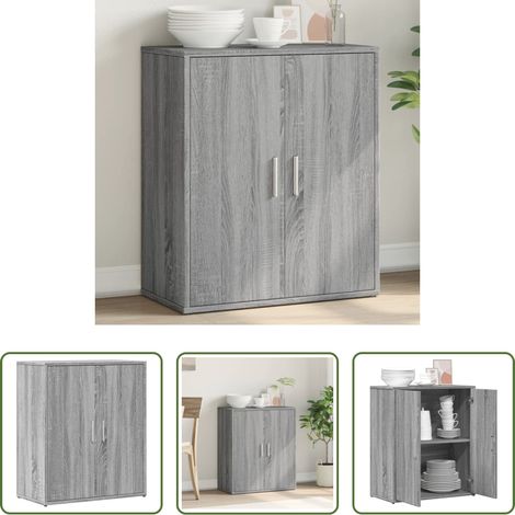 vidaXL Schrank - Sideboard Grau Sonoma-Eiche 60x31x70 cm Holzwerkstoff (1/5)