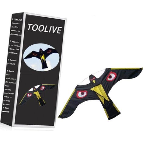 Cerf-volant répulsif oiseaux 1.40m – Construction nylon et fibre de verre – Léger et facile à installer – Protéger cultures et jardins (1/5)