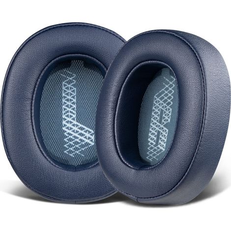 Almohadillas de espuma para auriculares inalámbricos supraaurales JBL Live 500BT/Live 500 BT. Almohadillas de cuero proteico suave con espuma aislante de ruido, color azul marino.
