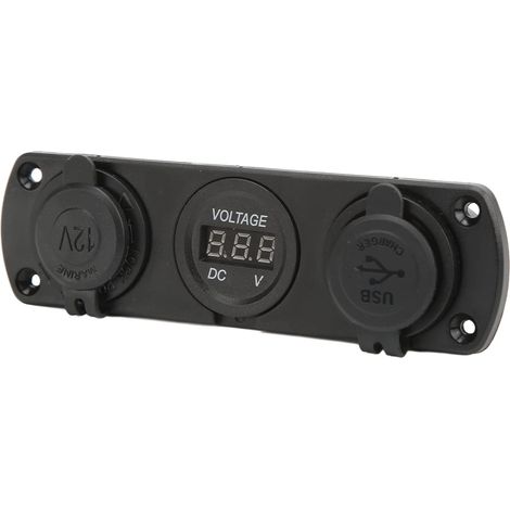 Prise USB 12V 24V avec Voltmètre LED (1/5)