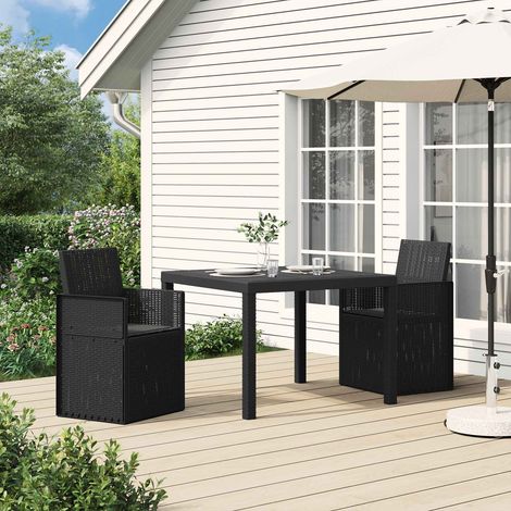 Sillas de comedor de jardín 2 pcs Gris antracita PP