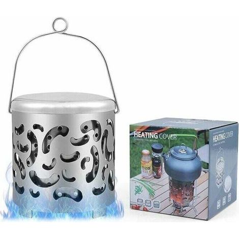 Mini chauffage de camping en acier inoxydable, chauffage de tente pour réchaud à gaz (1/4)