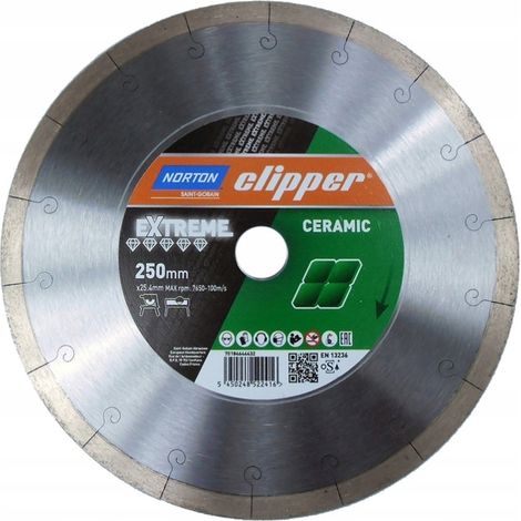 Utensile per piastrellista Norton extreme ceramic disco diamantato 250 mm 25,4 mm