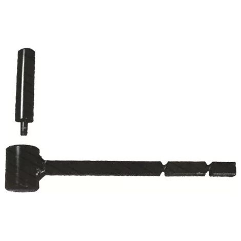 Gonds de portail Pierre - Fer carré D. 12 x 160 mm - Gonds D. 14 mm - Noir - Seau de 25 pcs