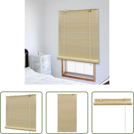 vidaXL Lichtfilter - Bambusrollo 80x220 cm Natur (1/5)