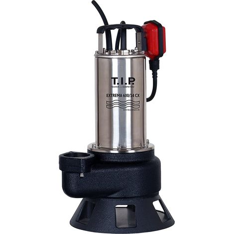 T.I.P. Schmutzwasser Baupumpe - Edelstahl, 36.000 l/h,  14 m Förderhöhe, Gussgehäuse, bis 95°C, Extrema 600/14 CX, 30194